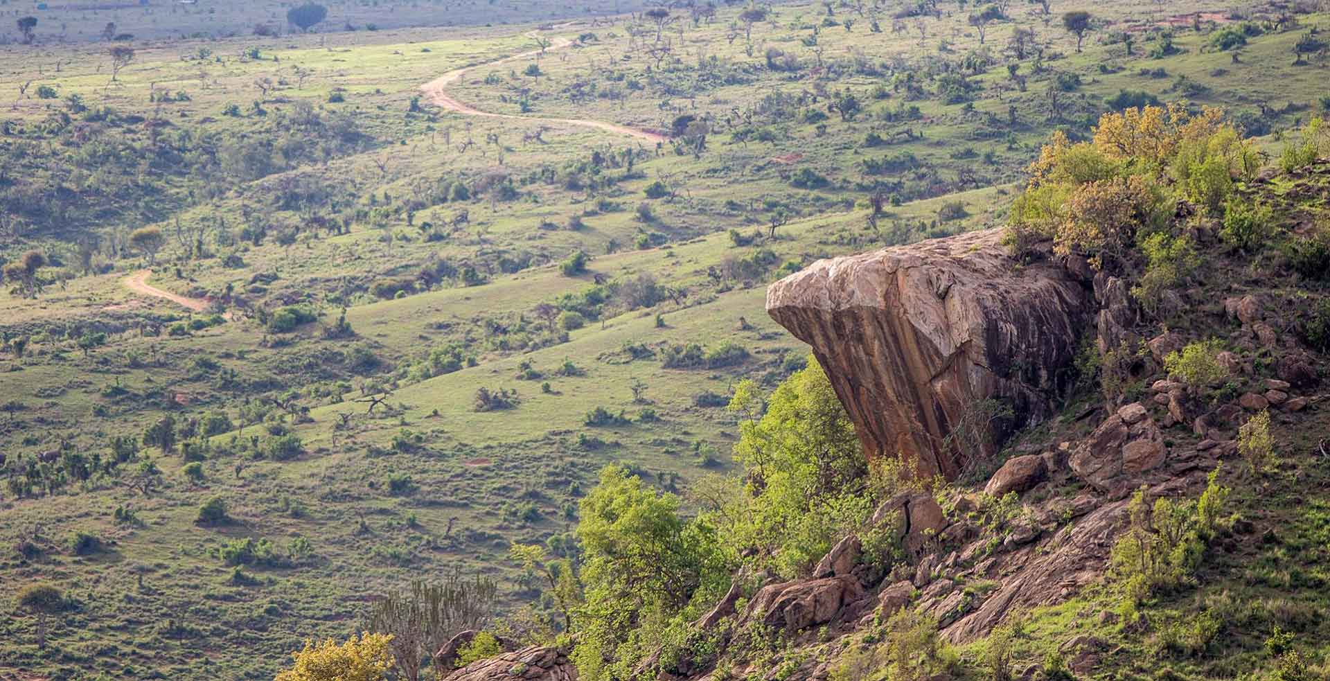pride rock at hell's gate national park in Kenya with cross wild safaris