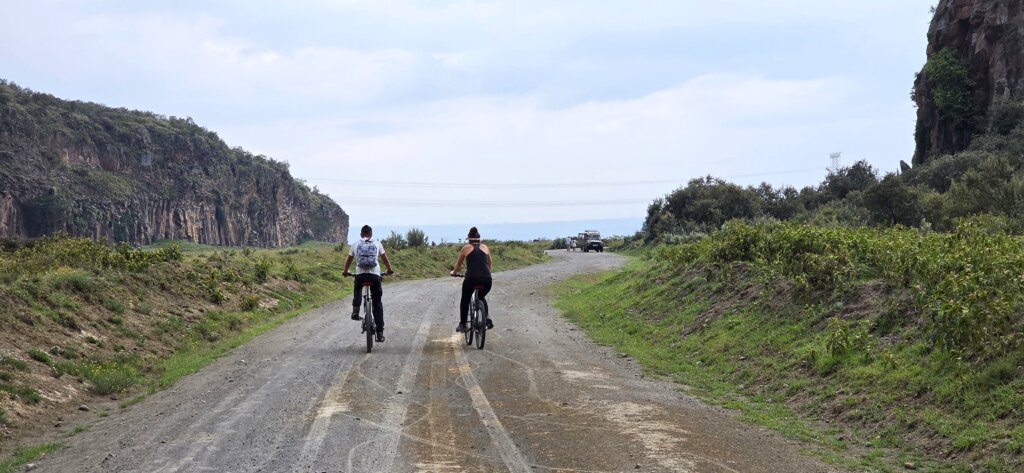 bicycle riding in hells gate national park among the things to do in Lake Naivasha