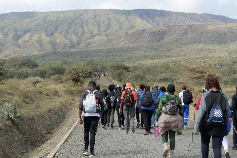 climbing mt longonot with cross wild safaris in Kenya 