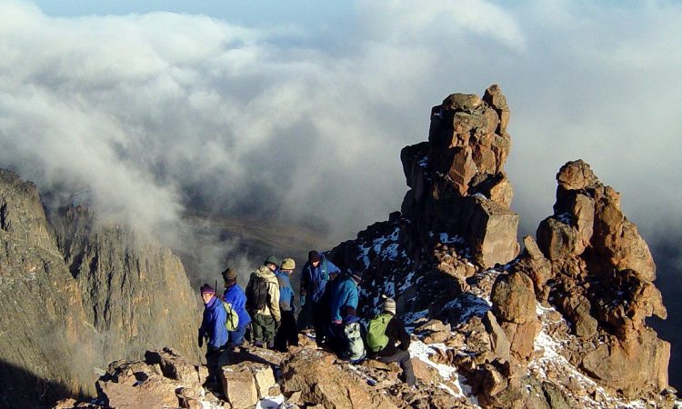 climbing mount Kenya