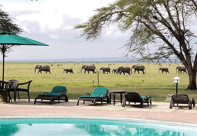 Amboseli lodge with Kilimanjaro views