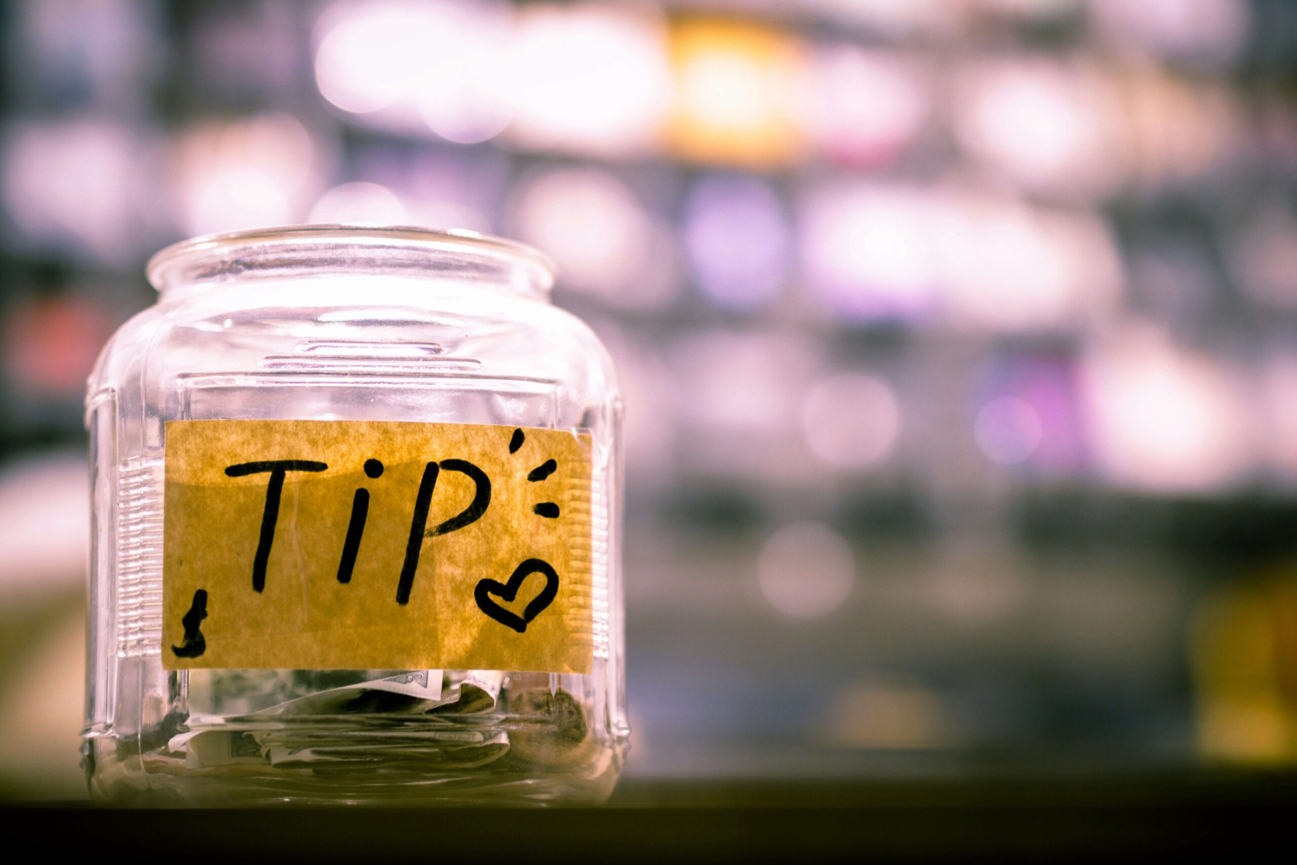 A tipping jar at a safari lodge