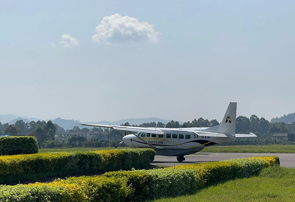 Gorilla Trekking flying safari in Uganda with cross wild safaris at Bwindi in Kisoro airport