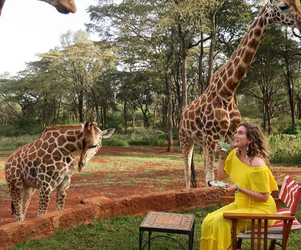 Children enjoying a family day at Nairobi Animal Orphanage in Kenya