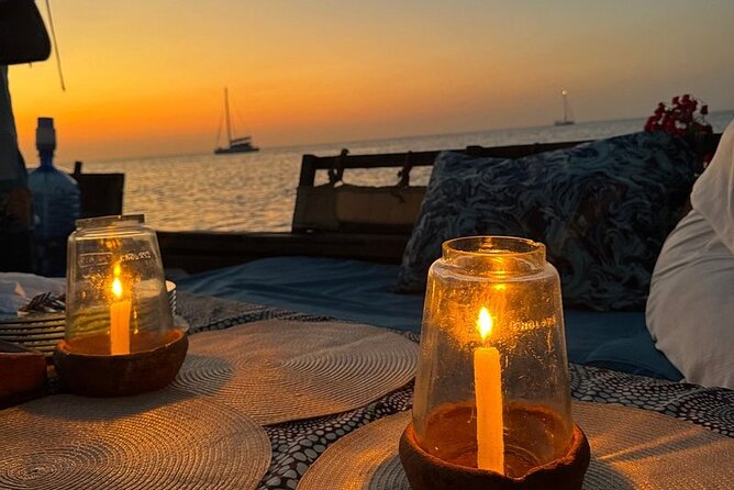 private sunset dhow cruise in Zanzibar