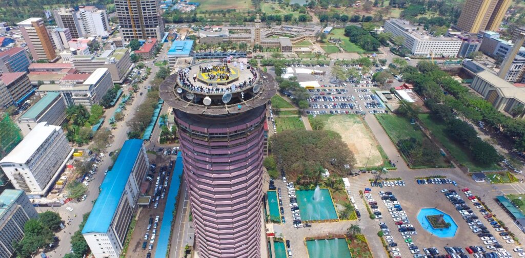 Aerial view of Nairobi city on a Nairobi city tour