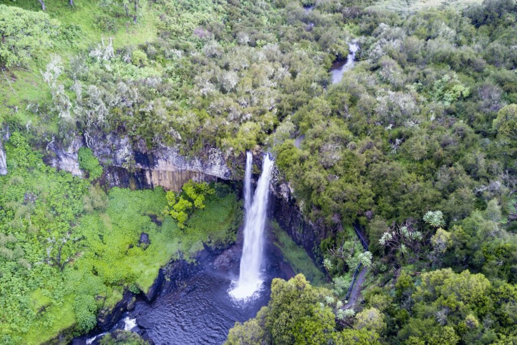 water falls among the exciting features in Aberdare National Park
