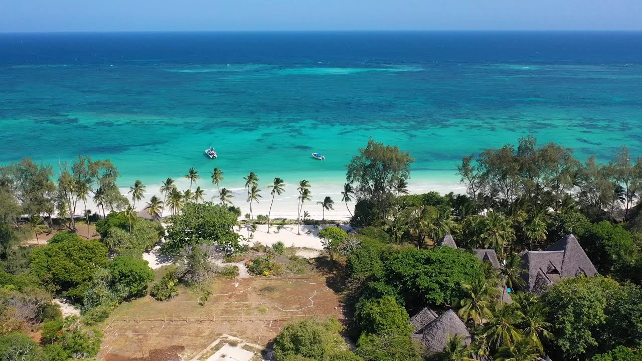 Aerial view of Diani Beach, Mombasa,