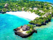 wasini island aerial view with cross wild safaris