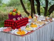 flying safari with cross wild safaris at mara serena bush break fast at masai mara in kenya