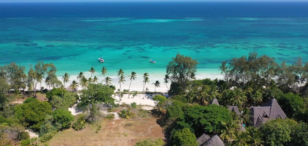Aerial view of Diani Beach, Mombasa,