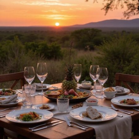 Bush breakfast with bush safaris at Masai Mara national reserve with cross wild safaris