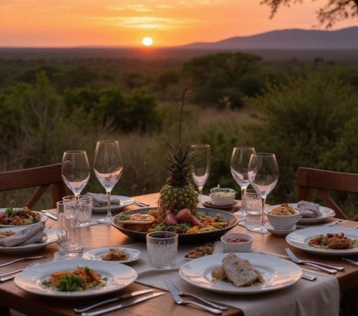 Bush breakfast with bush safaris at Masai Mara national reserve with cross wild safaris